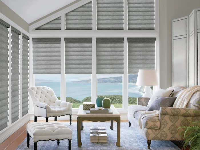 Triangle top window blinds